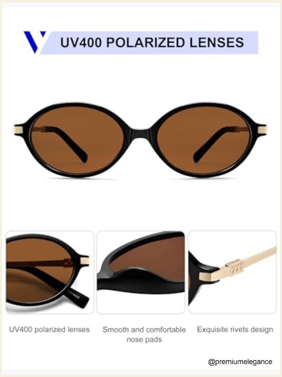 Trendy Oval Retro Vintage Sunglasses for Women Men VL9903 main image 5